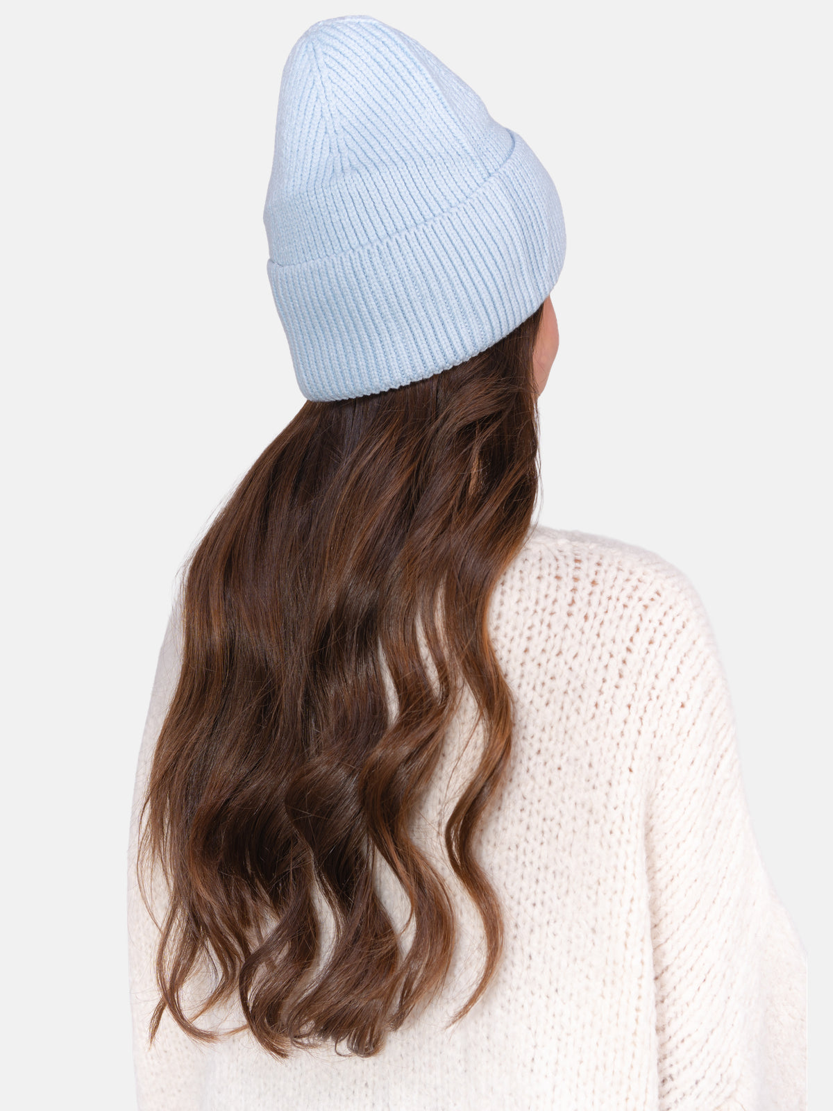 Beanie Mütze mit Schneeflocke #Farbe_Hellblau