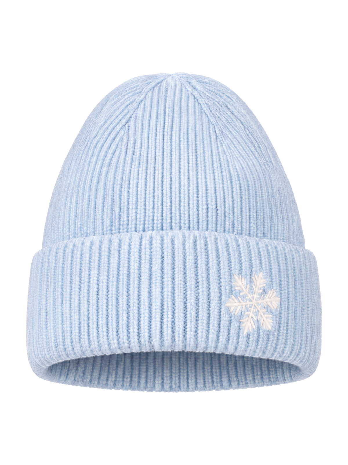 Beanie Mütze mit Schneeflocke #Farbe_Hellblau