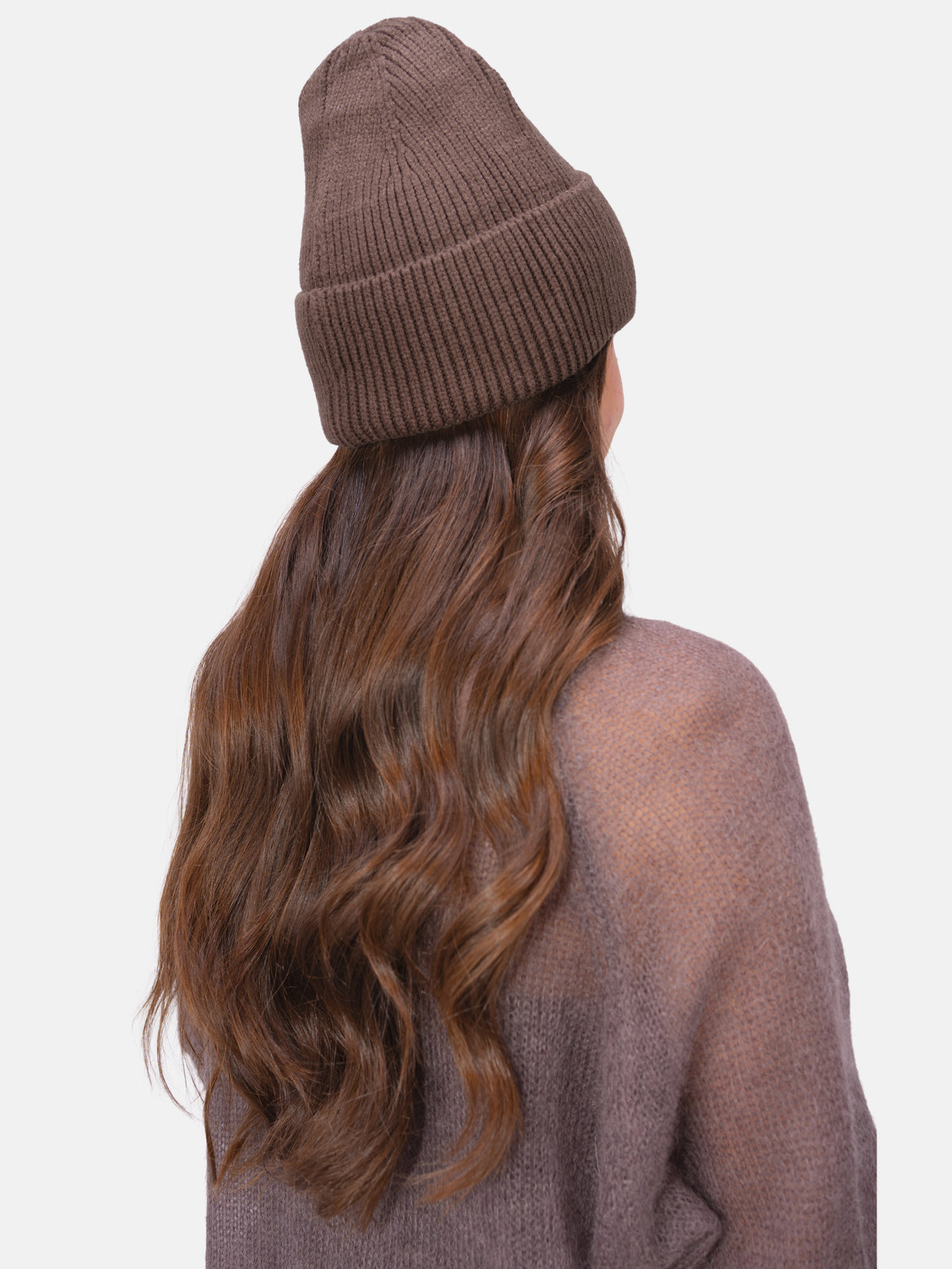 Beanie Mütze mit Schneeflocke #Farbe_Mokka