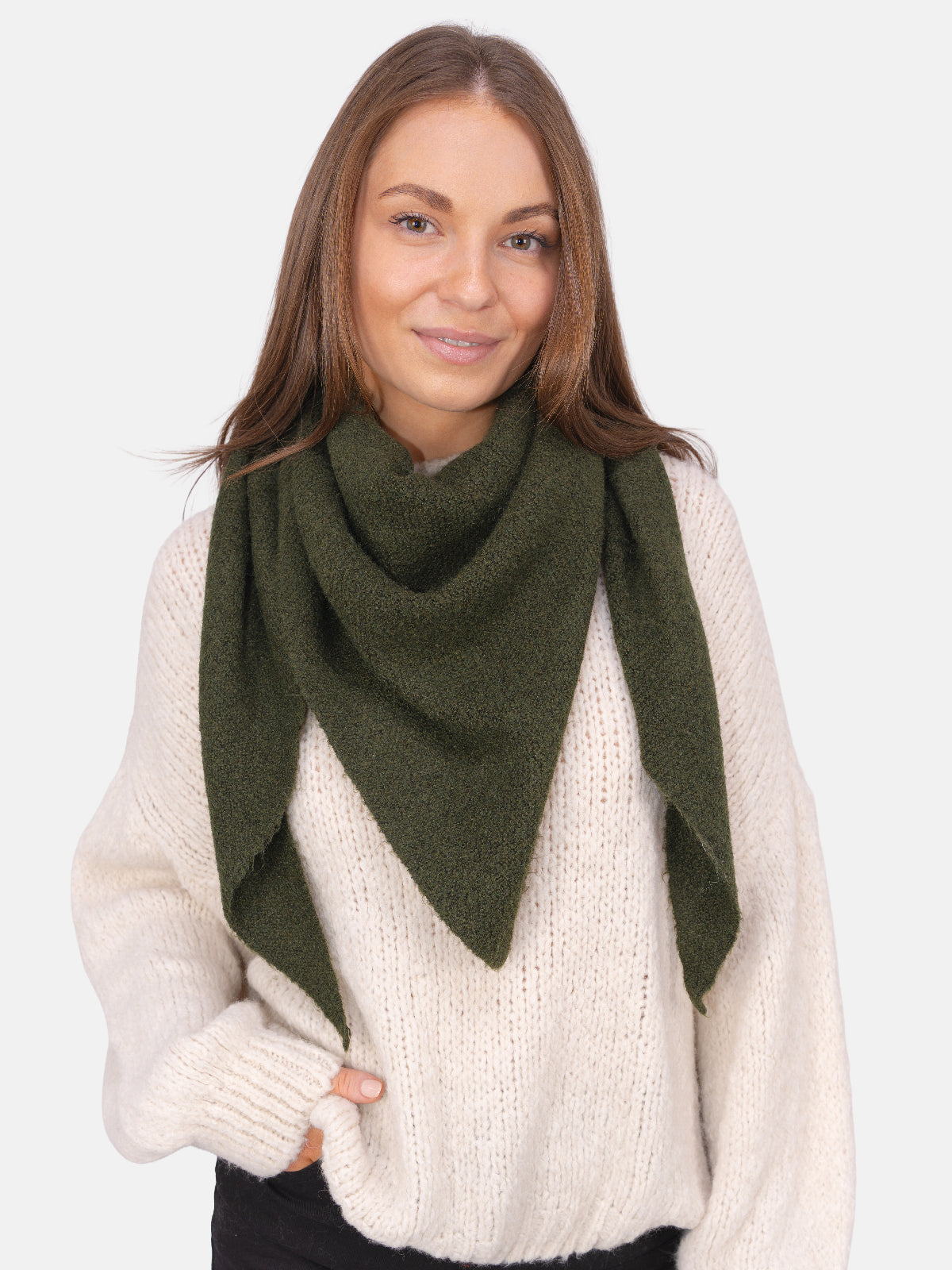 Dreieck Schal Dakota #Farbe_Dark Khaki
