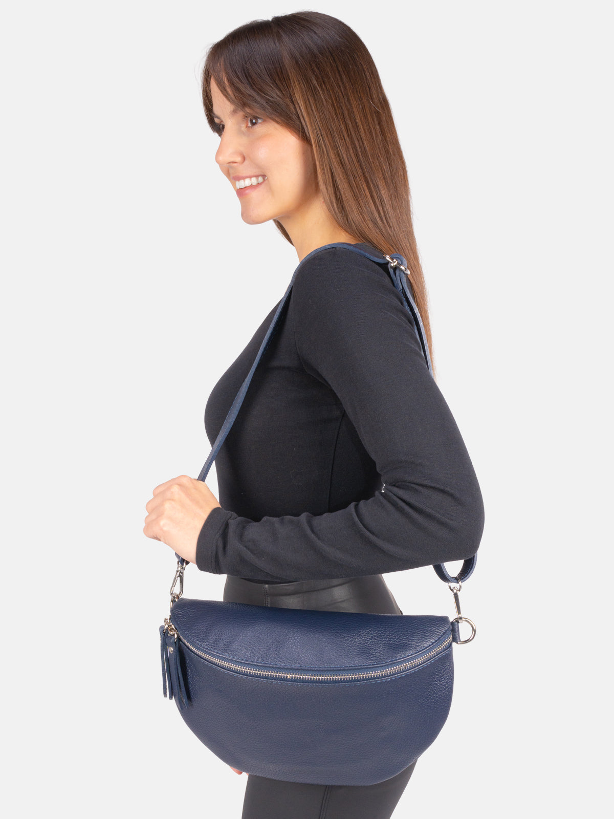 Crossbody Umhängetasche aus 100% Leder - Jaime