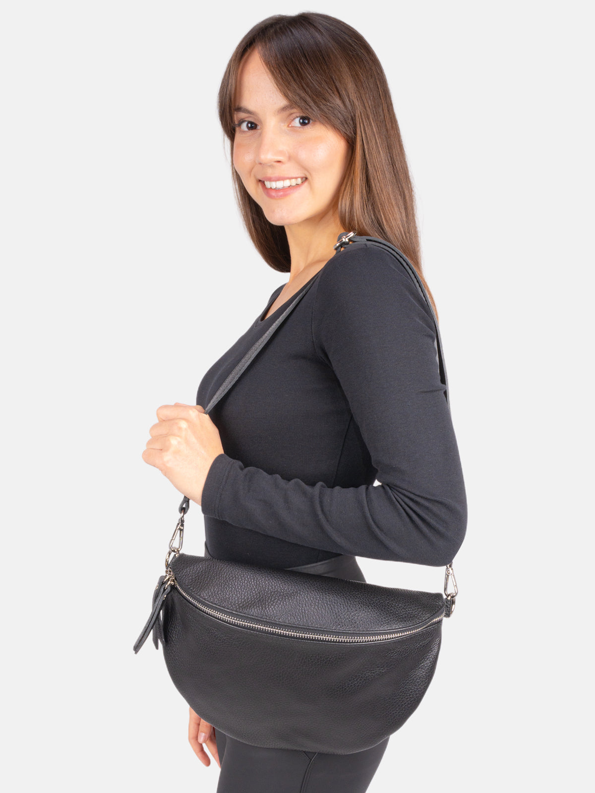 Crossbody Umhängetasche aus 100% Leder - Jaime