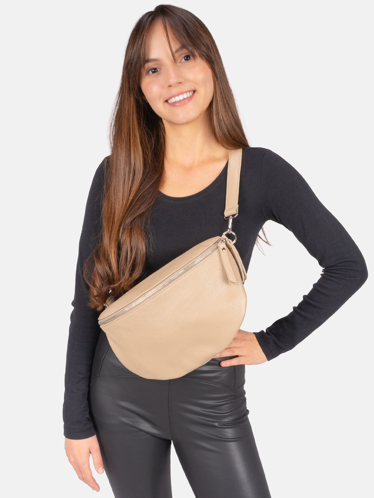 Crossbody Umhängetasche aus 100% Leder - Jaime