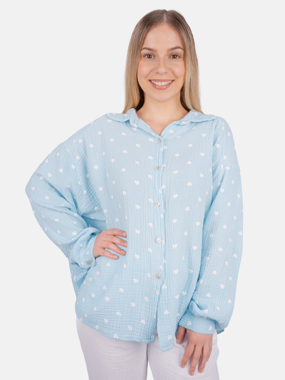 Musselinbluse mit Herz - Liya