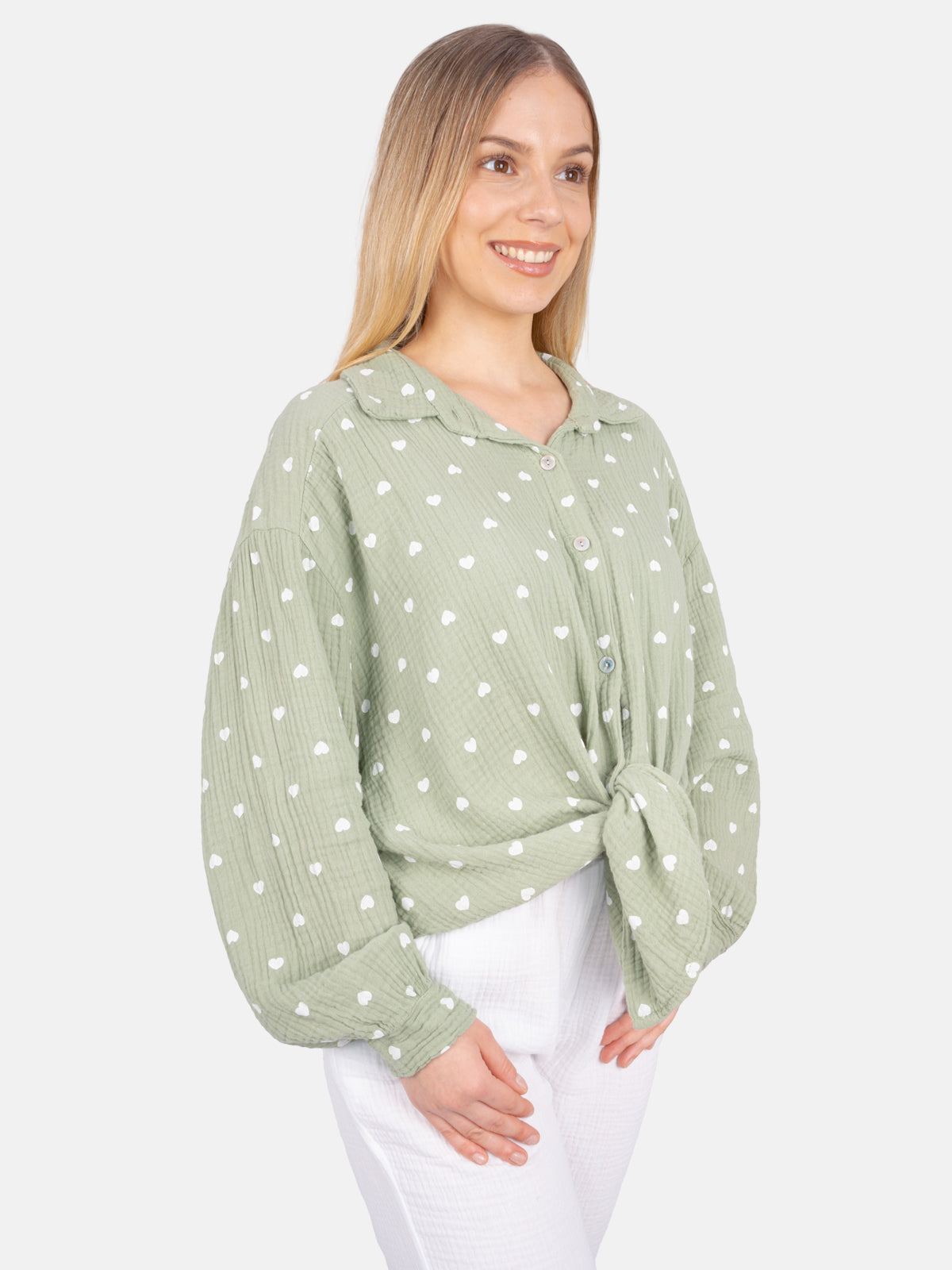 Musselinbluse mit Herz - Liya