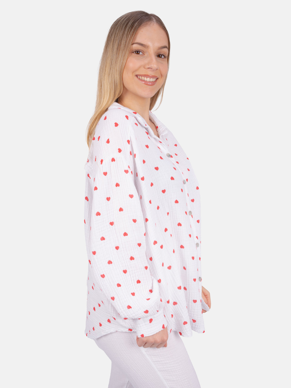Musselinbluse mit Herz - Liya