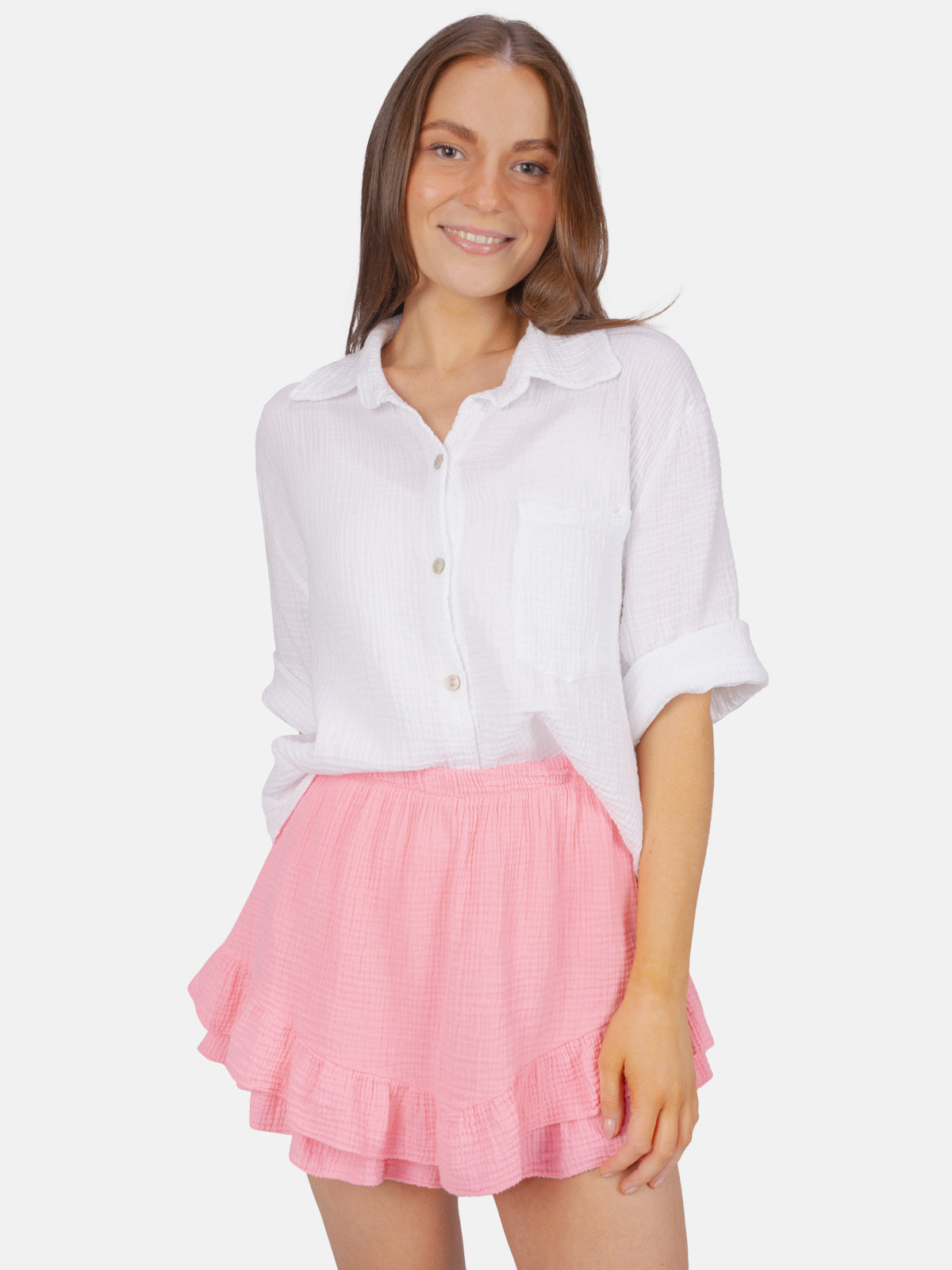 Kurzer Musselin Hosen Rock - Lorena