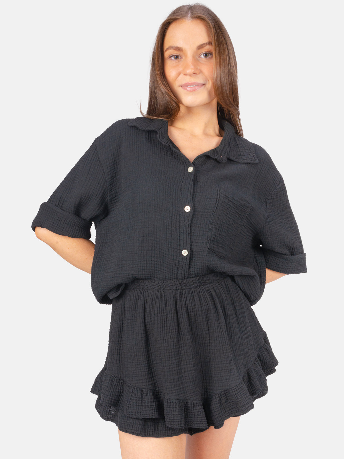 Kurzer Musselin Hosen Rock - Lorena