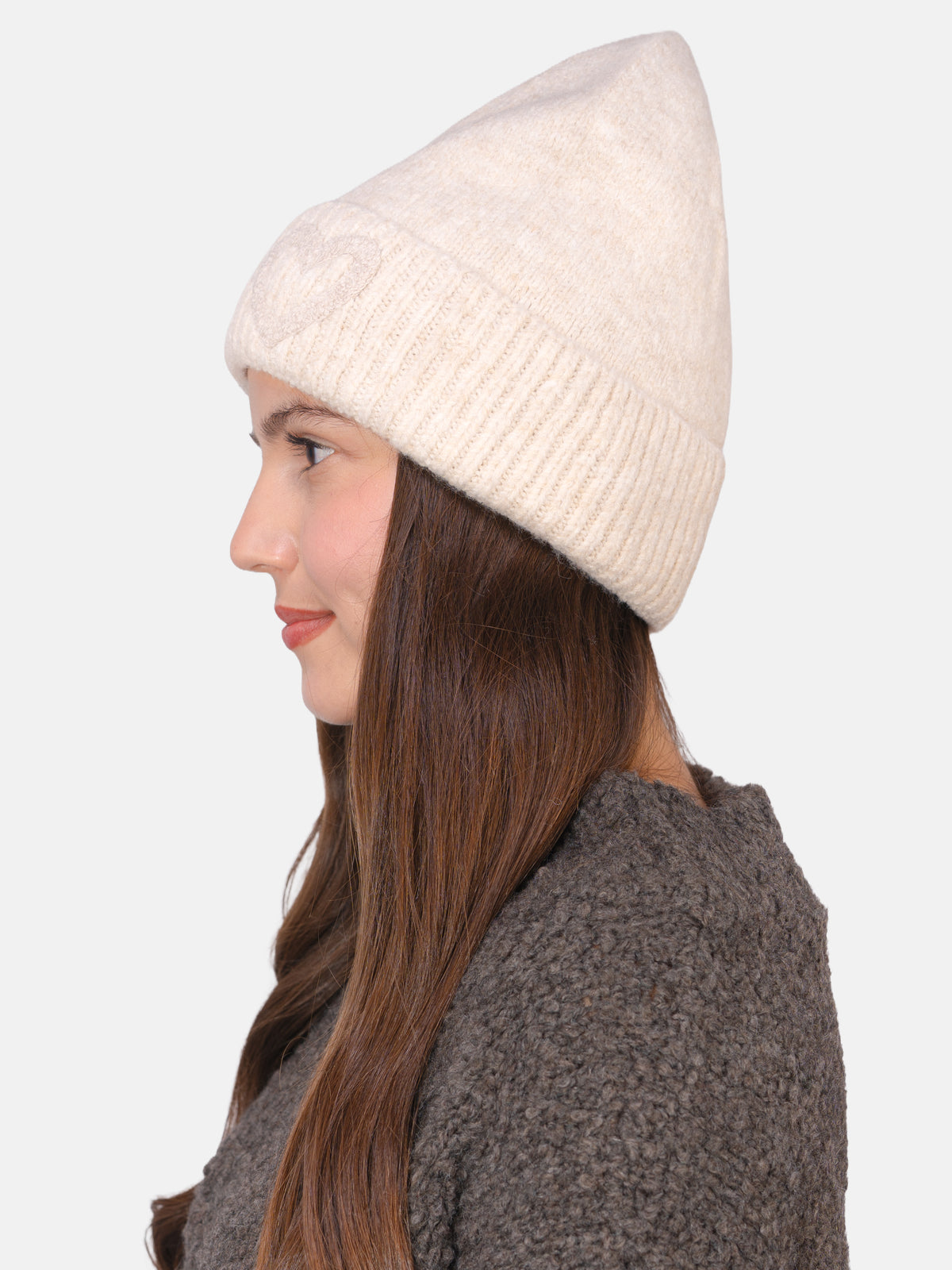 Beanie Mütze mit Herz Siena #Farbe_Creme