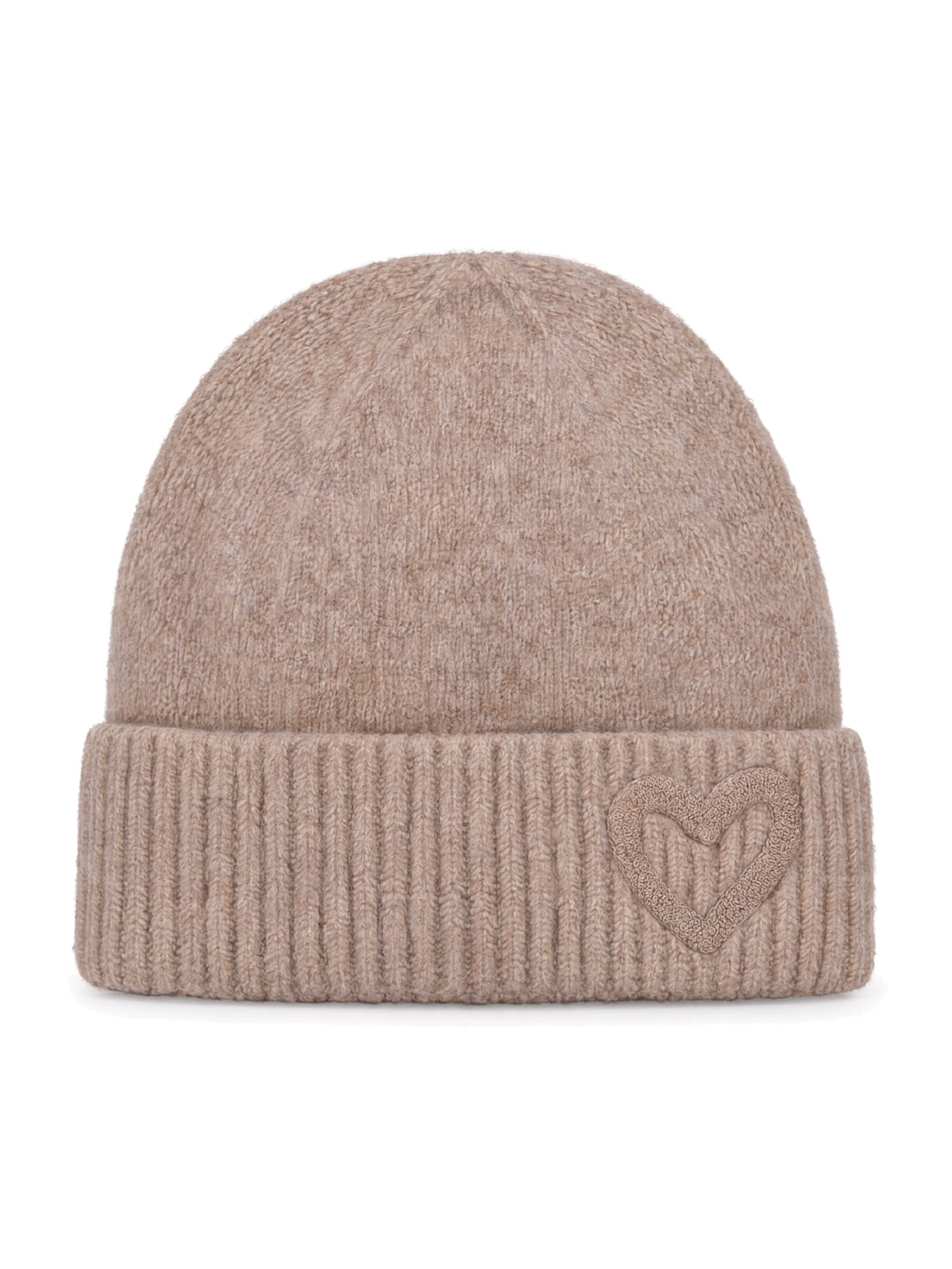 Beanie Mütze mit Herz Siena #Farbe_Taupe