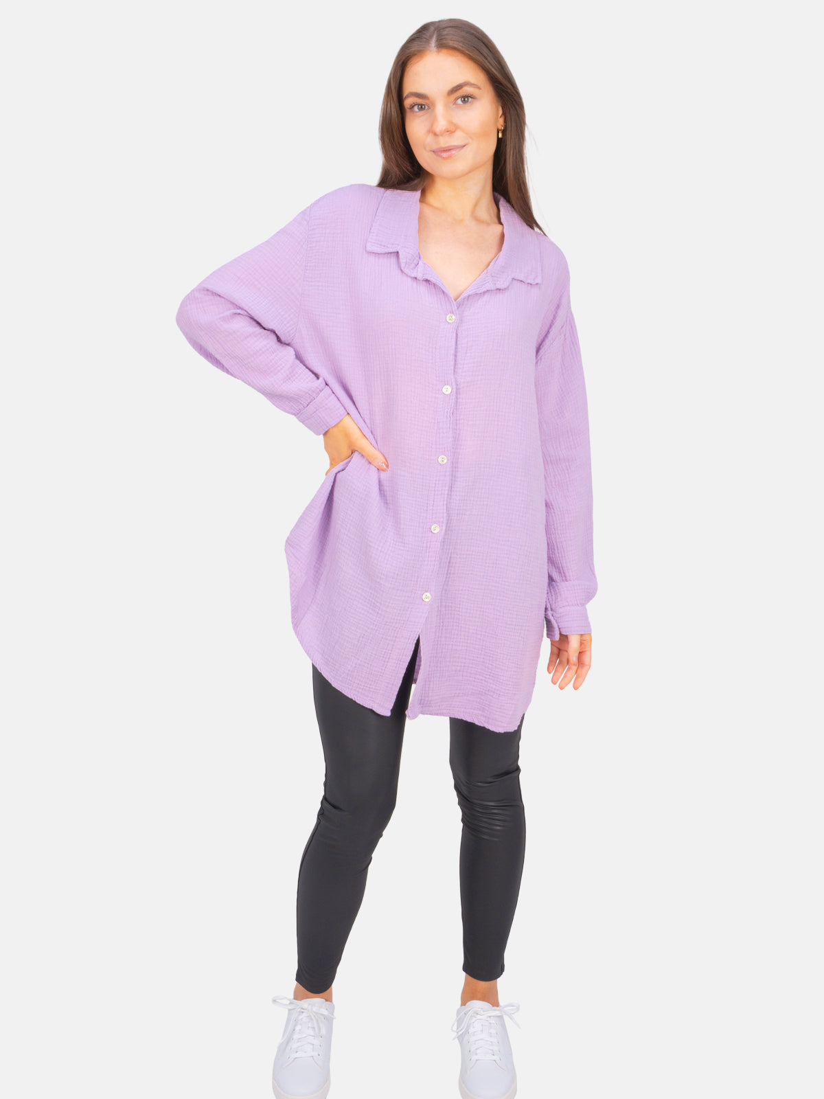 Lange Musselin Bluse - Susie