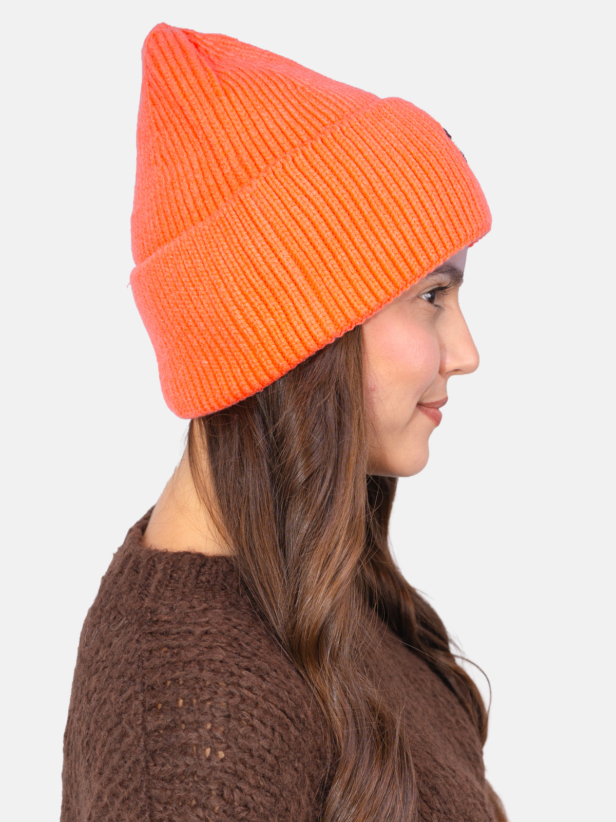 Damen Mütze mit Herz - Zoe in Espresso #Farbe_Orange