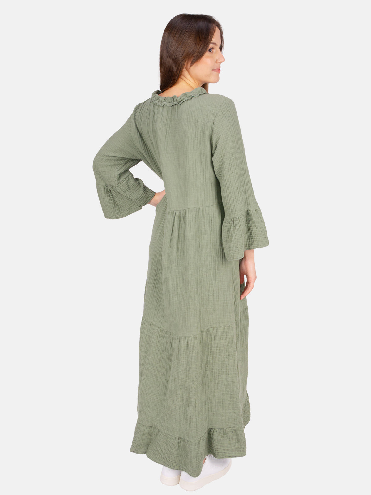 Musselin Boho Maxikleid Amara