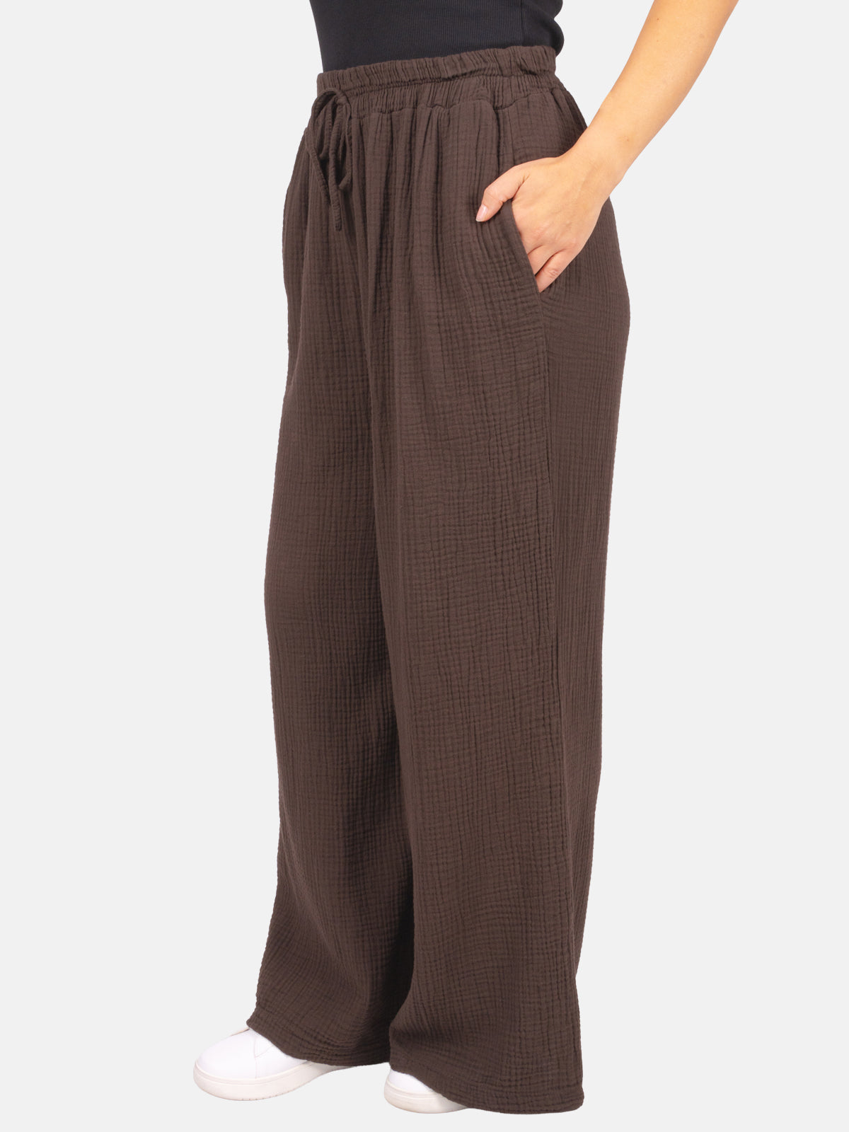 Musselin Hose weit mit elastischem Bund - Ayana