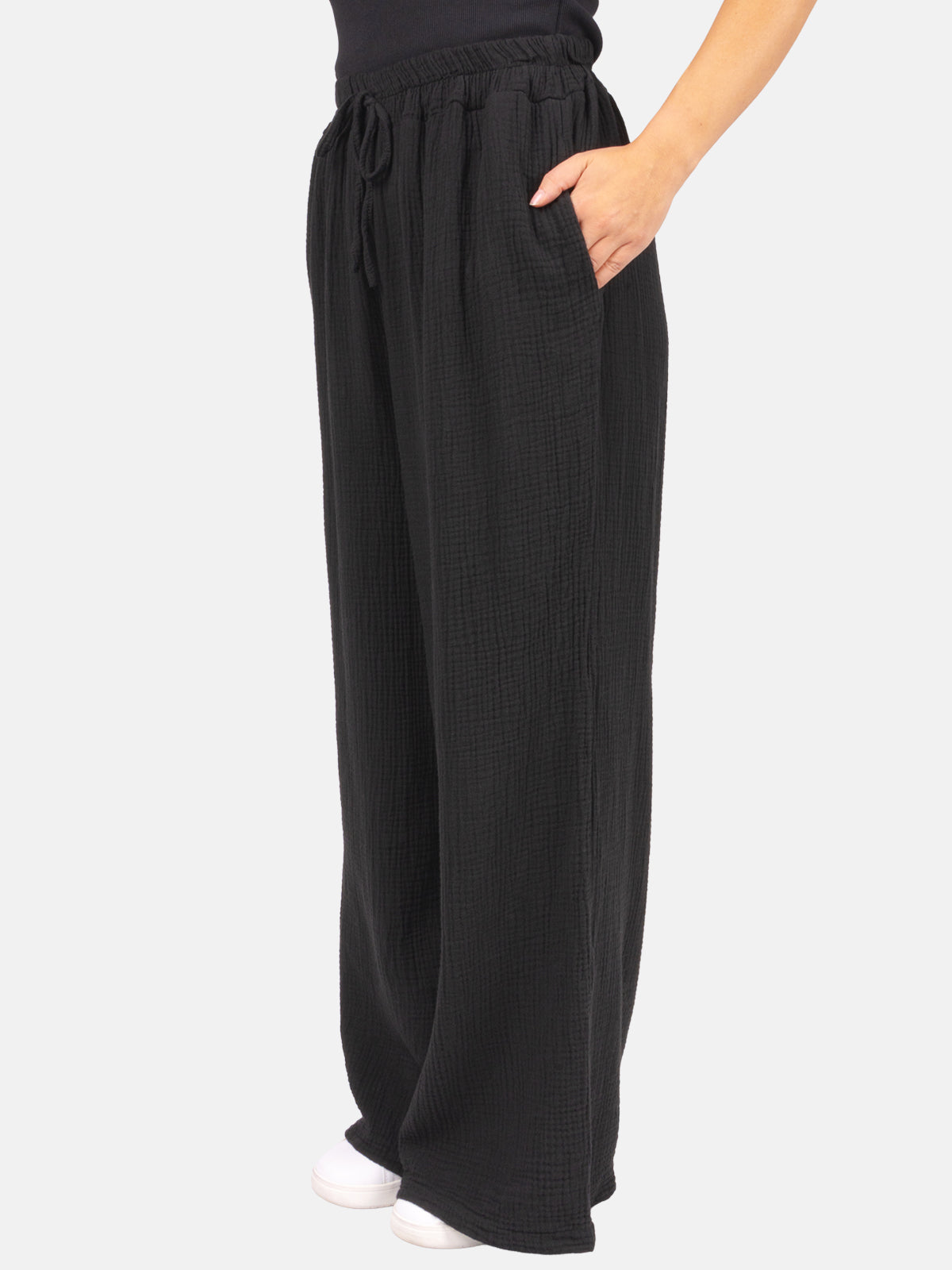Musselin Hose weit mit elastischem Bund - Ayana