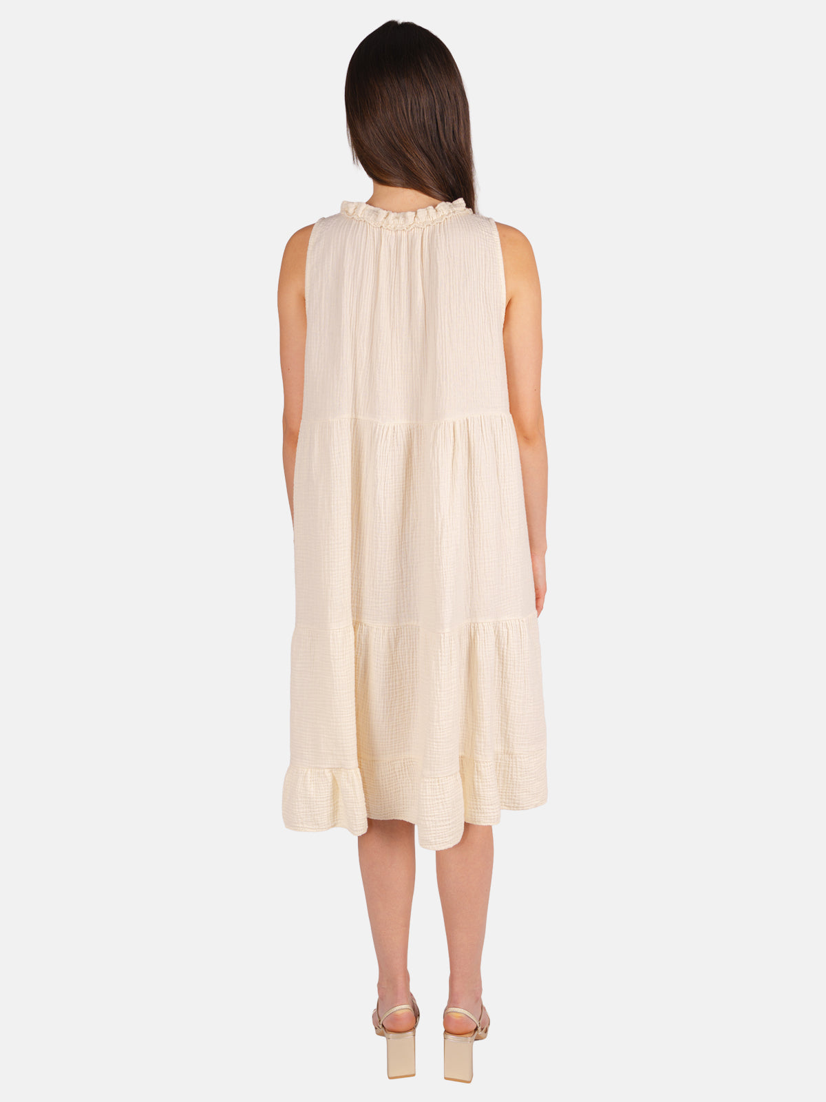 Musselin Kleid mit Tasseln - Buki