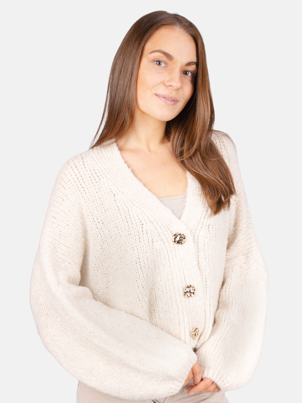 Damen Cardigan kurz mit Knopfverschluss - Jojo