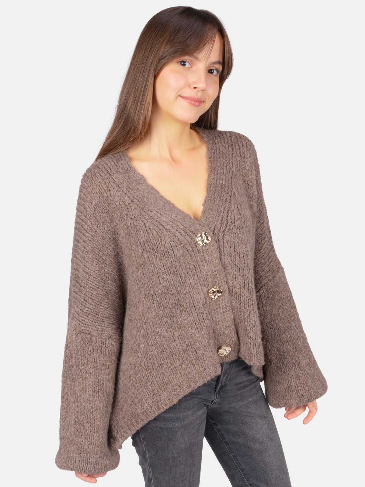 Damen Cardigan kurz mit Knopfverschluss - Jojo