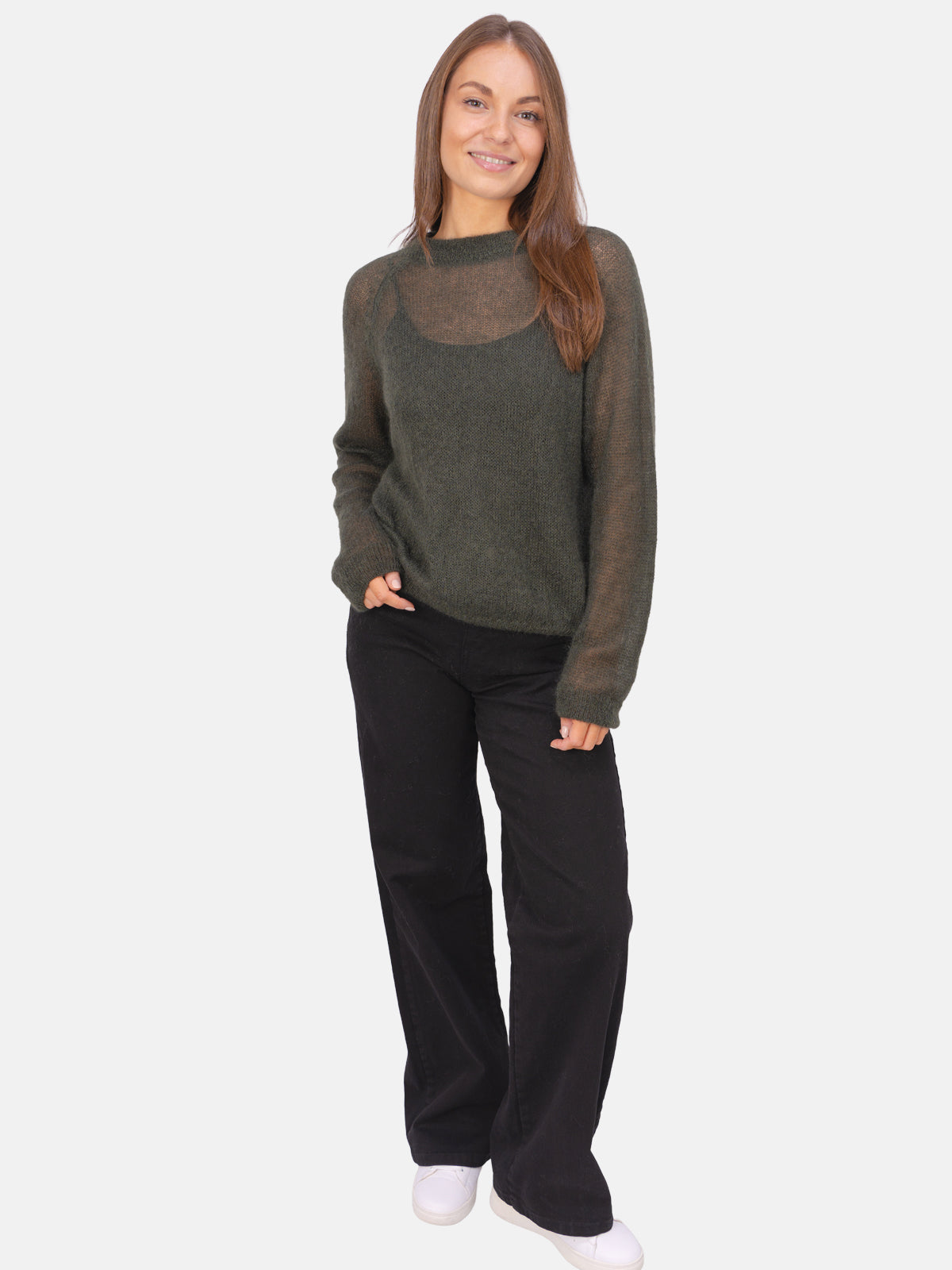 Mohair Strickpullover Chelsea #Farbe_Dark Khaki