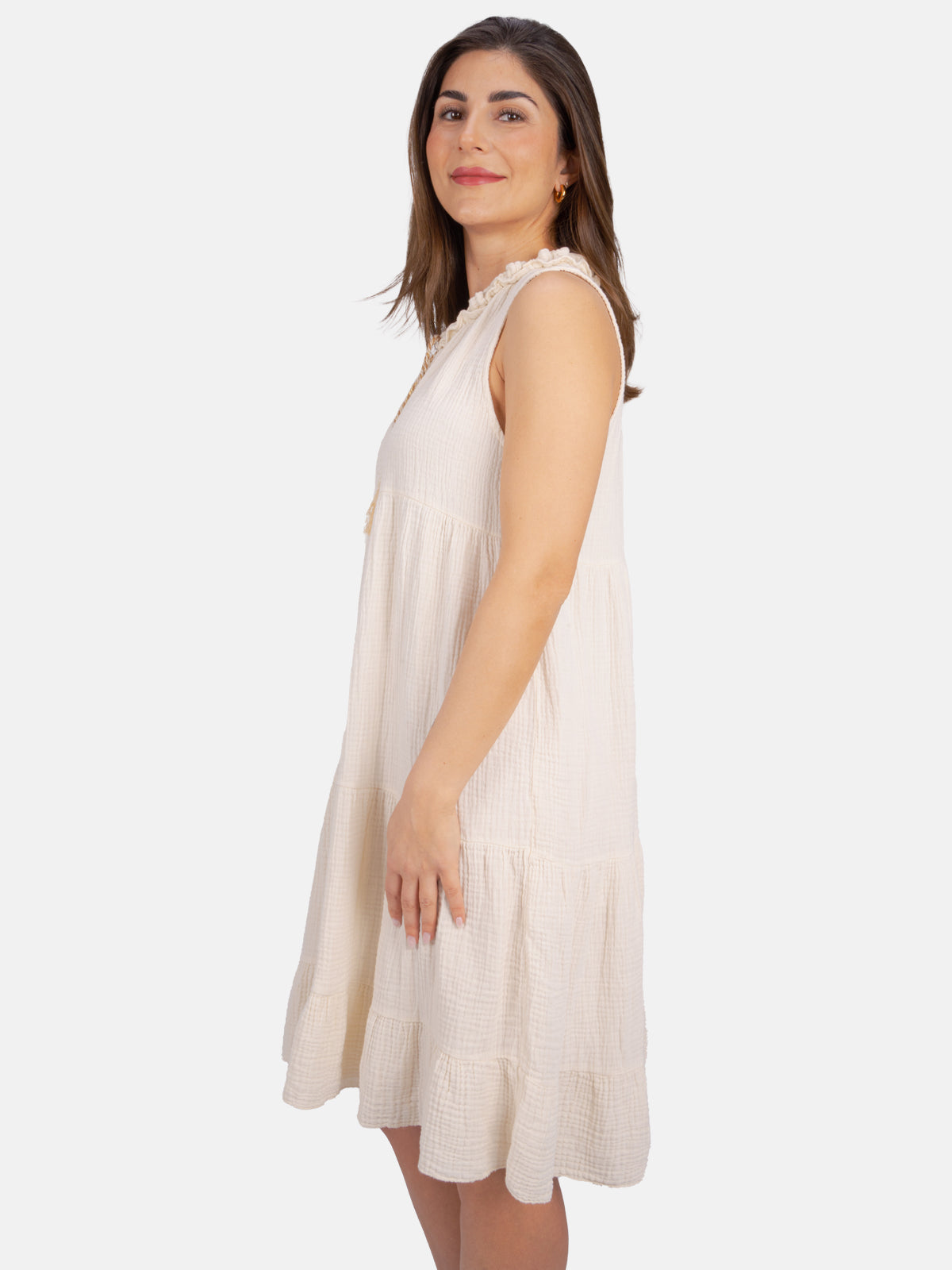 Musselin Kleid mit Tasseln - Buki