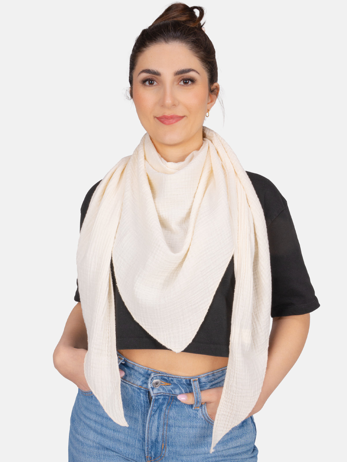 Musselin Schal Dreieck-Form - Luisa