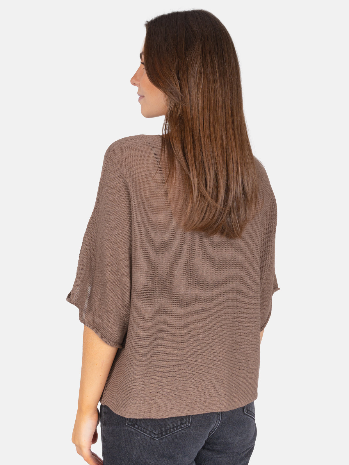 Dünner Lochstrick Pullover/ T-Shirt - Fleur