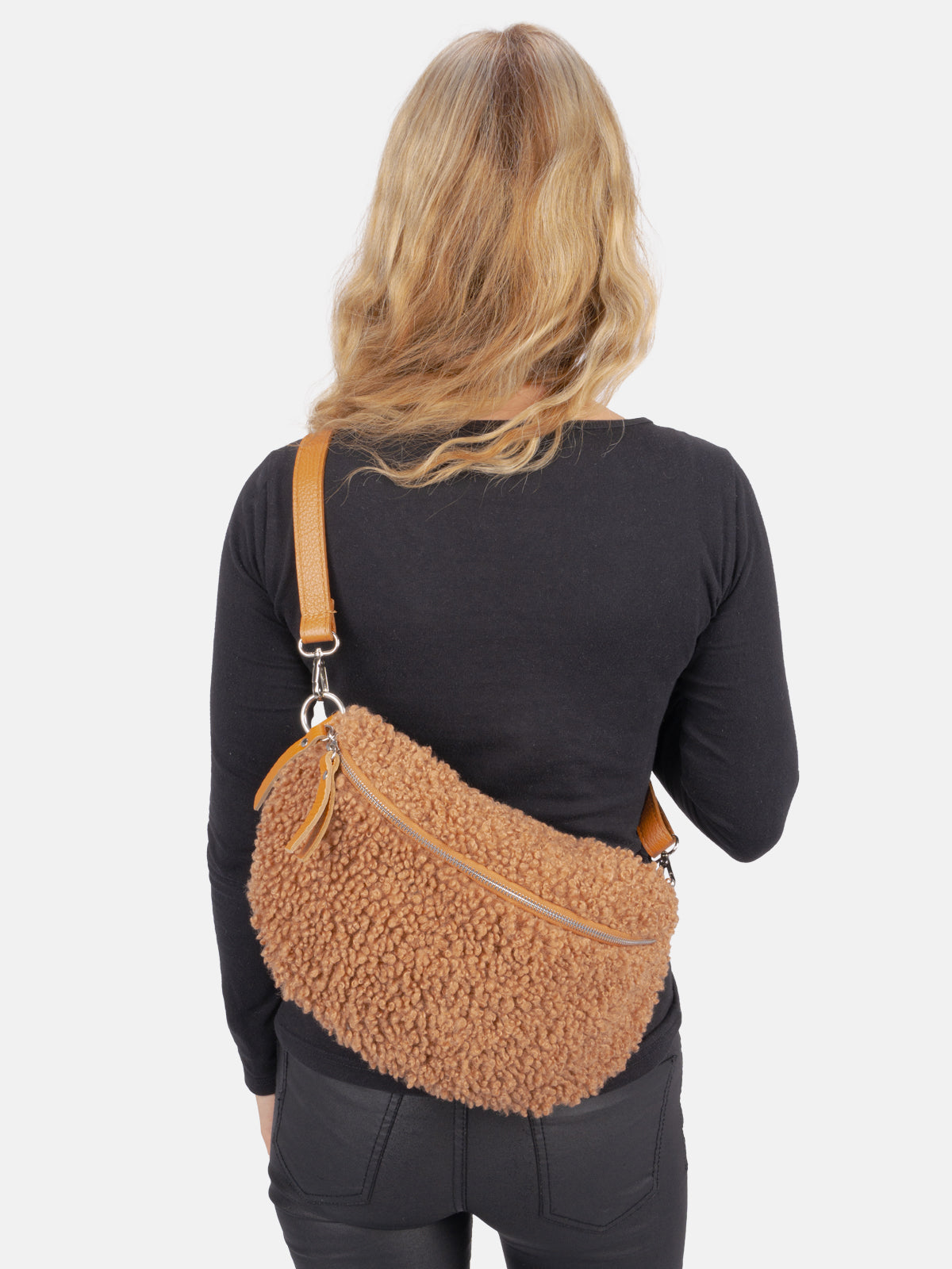 Stofftasche Crossbody Bag Size L - cognac - Fluffy