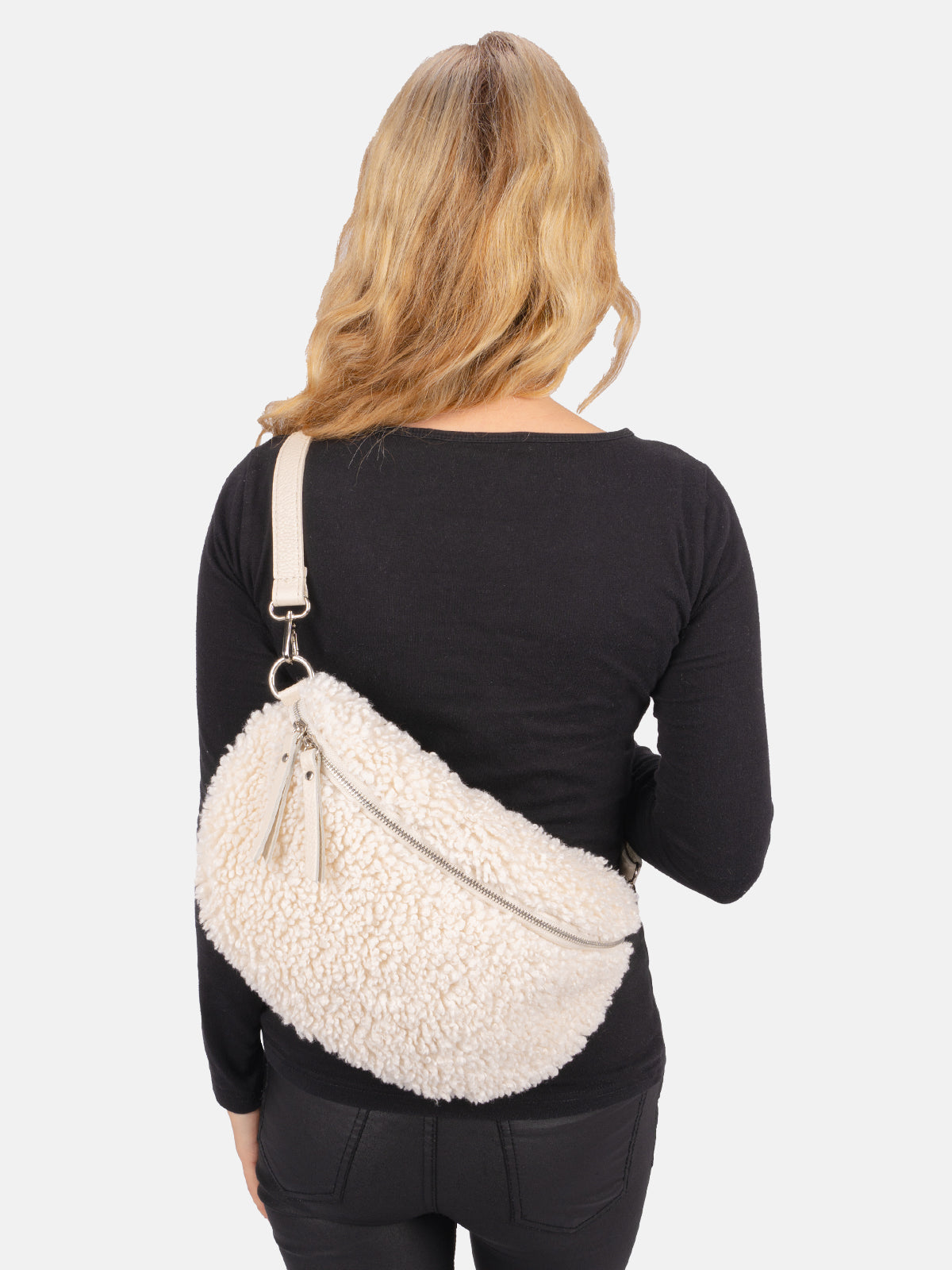 Stofftasche Crossbody Bag Size L - creme - Fluffy