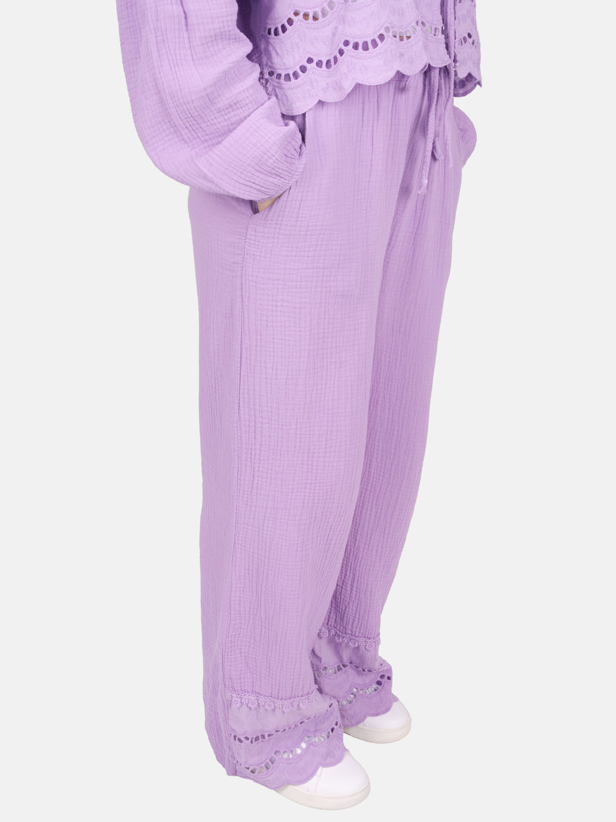 Musselinhose mit Lockstrickerei - Ines