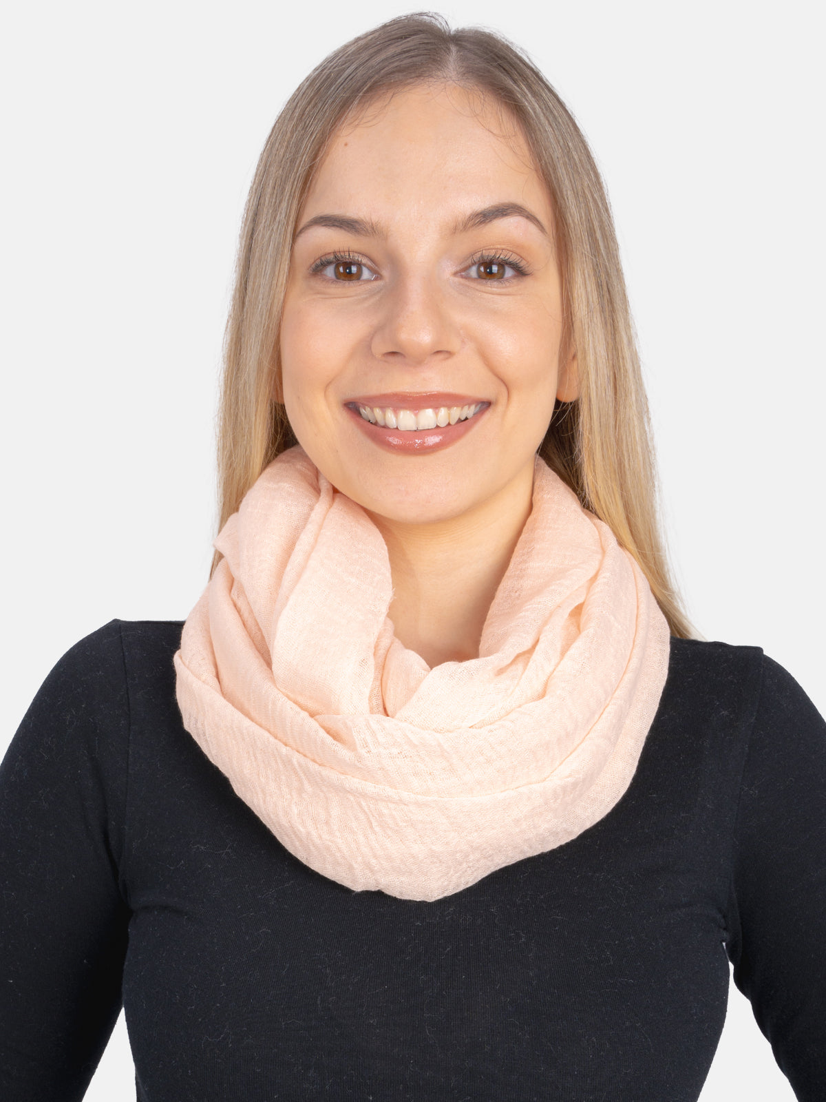 Schal gewellt, dünn & leicht - light apricot - Isabella