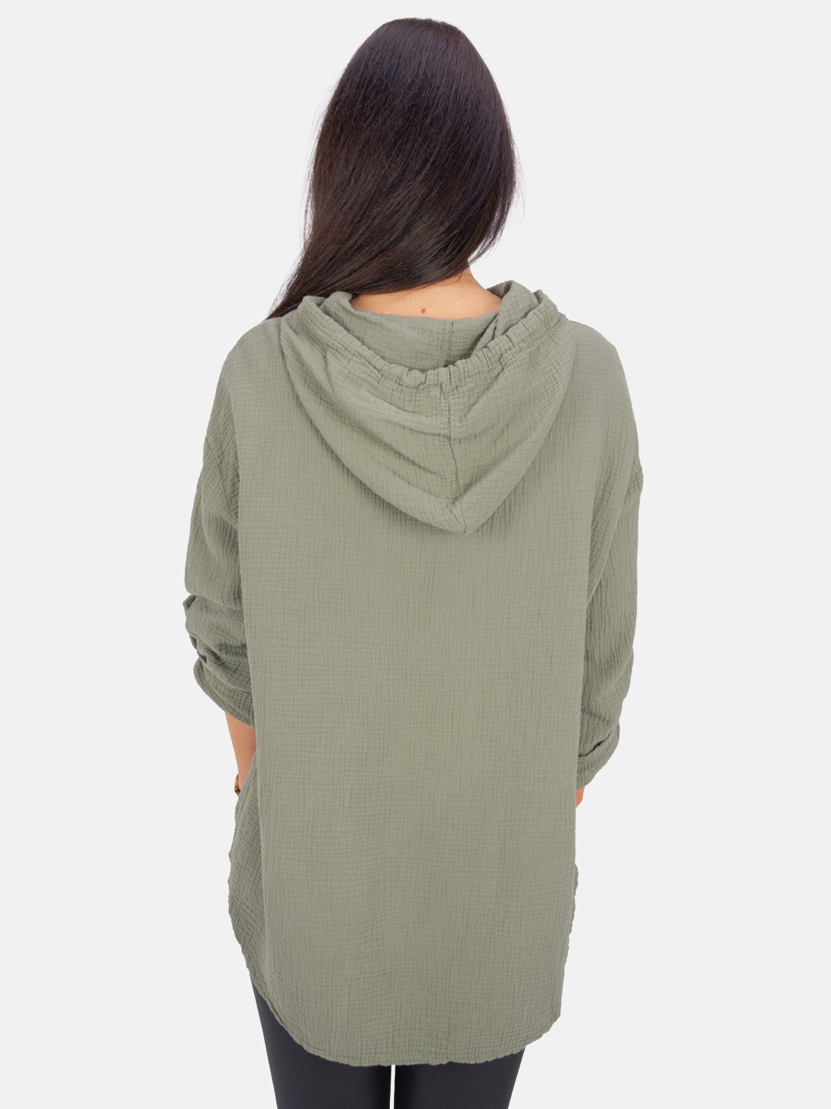 Musselin Bluse mit Kapuze - Camila