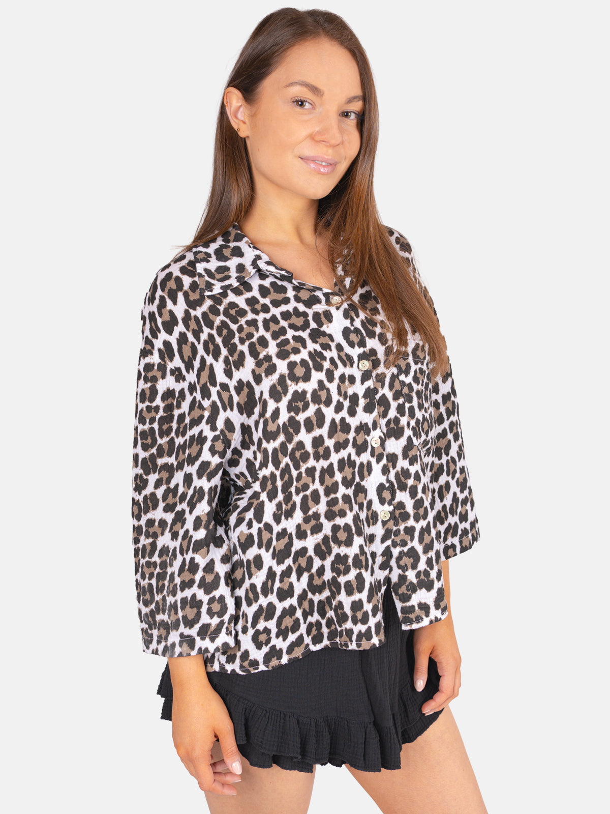 Musselin Bluse Leo Kurz mit Tasche - Roxy