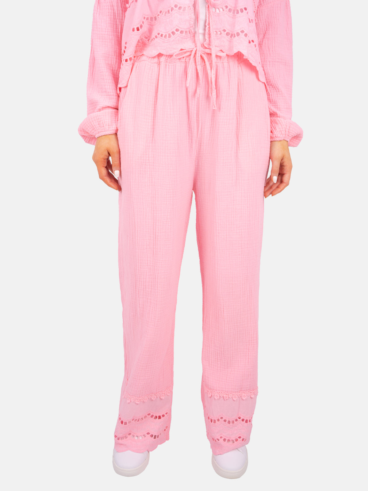 Musselinhose mit Lockstrickerei - Ines