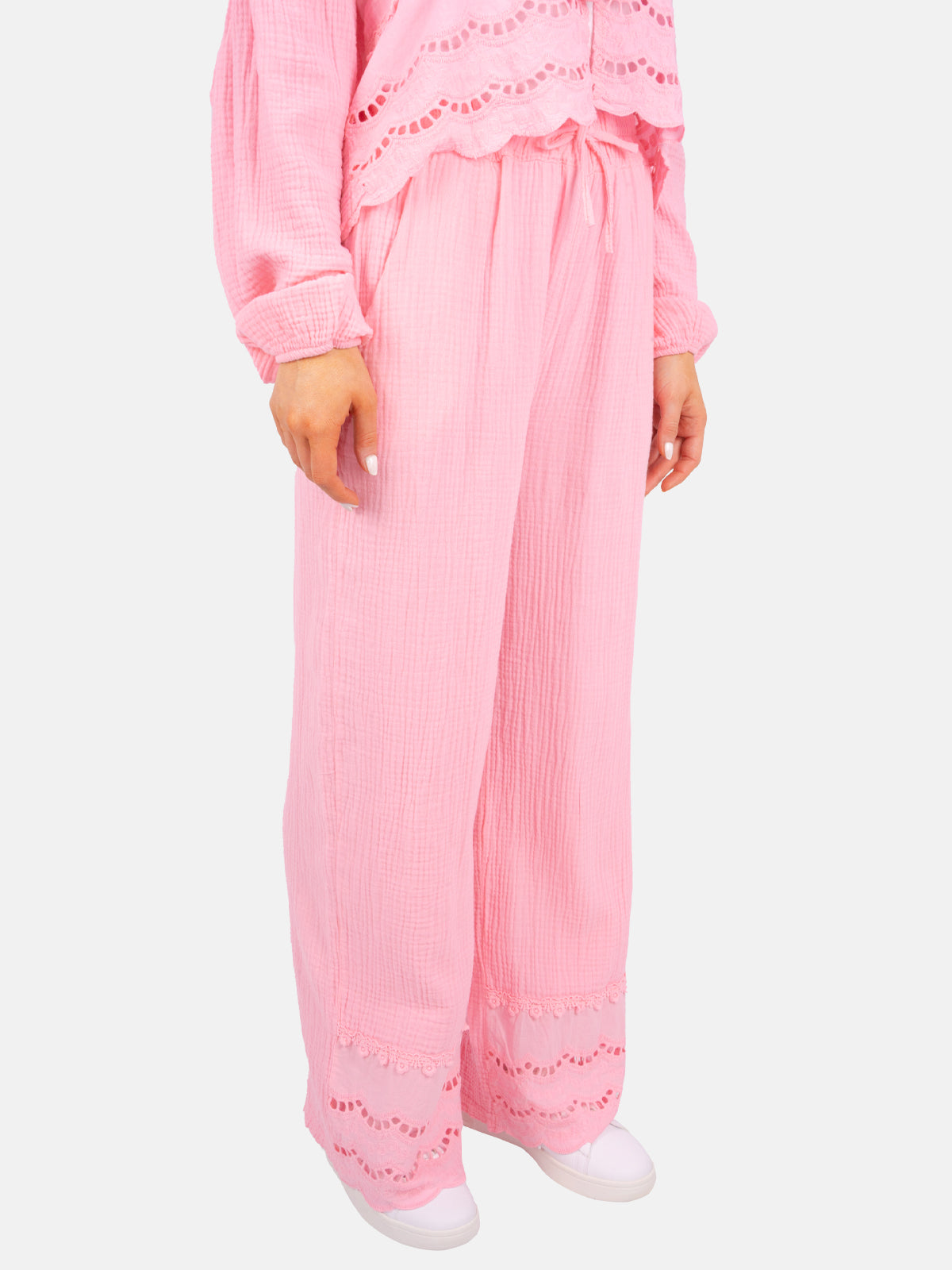 Musselinhose mit Lockstrickerei - Ines