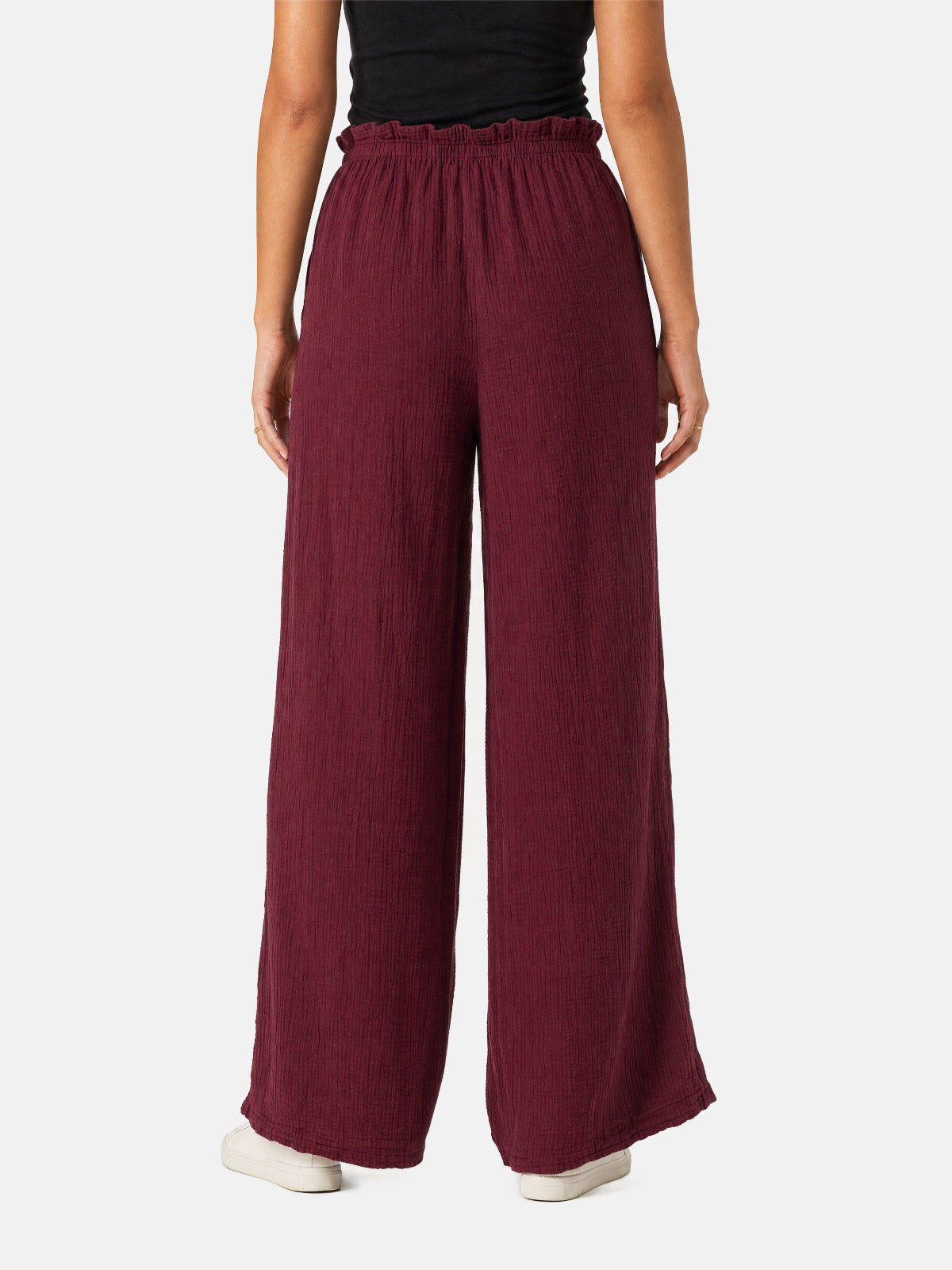 Lockere Musselinhose Liska in Bordeaux #Farbe_Bordeaux