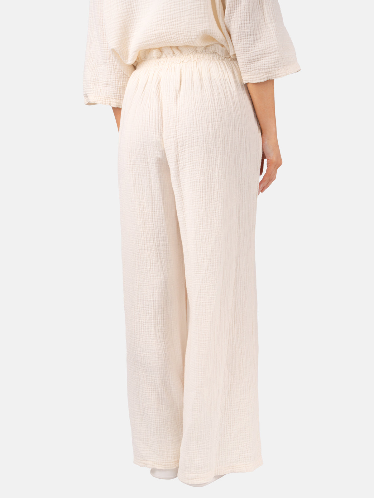 Lockere Musselinhose - creme - Liska