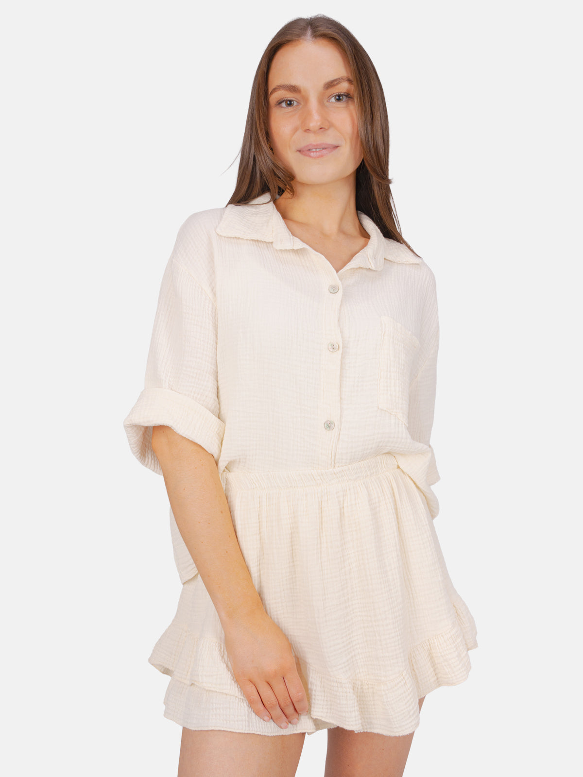 Kurzer Musselin Hosen Rock - Lorena