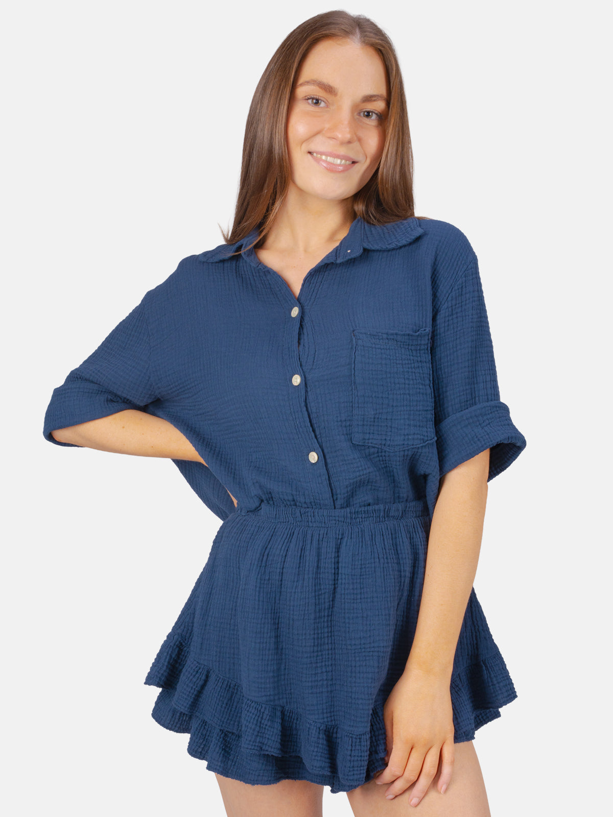 Kurzer Musselin Hosen Rock - Lorena