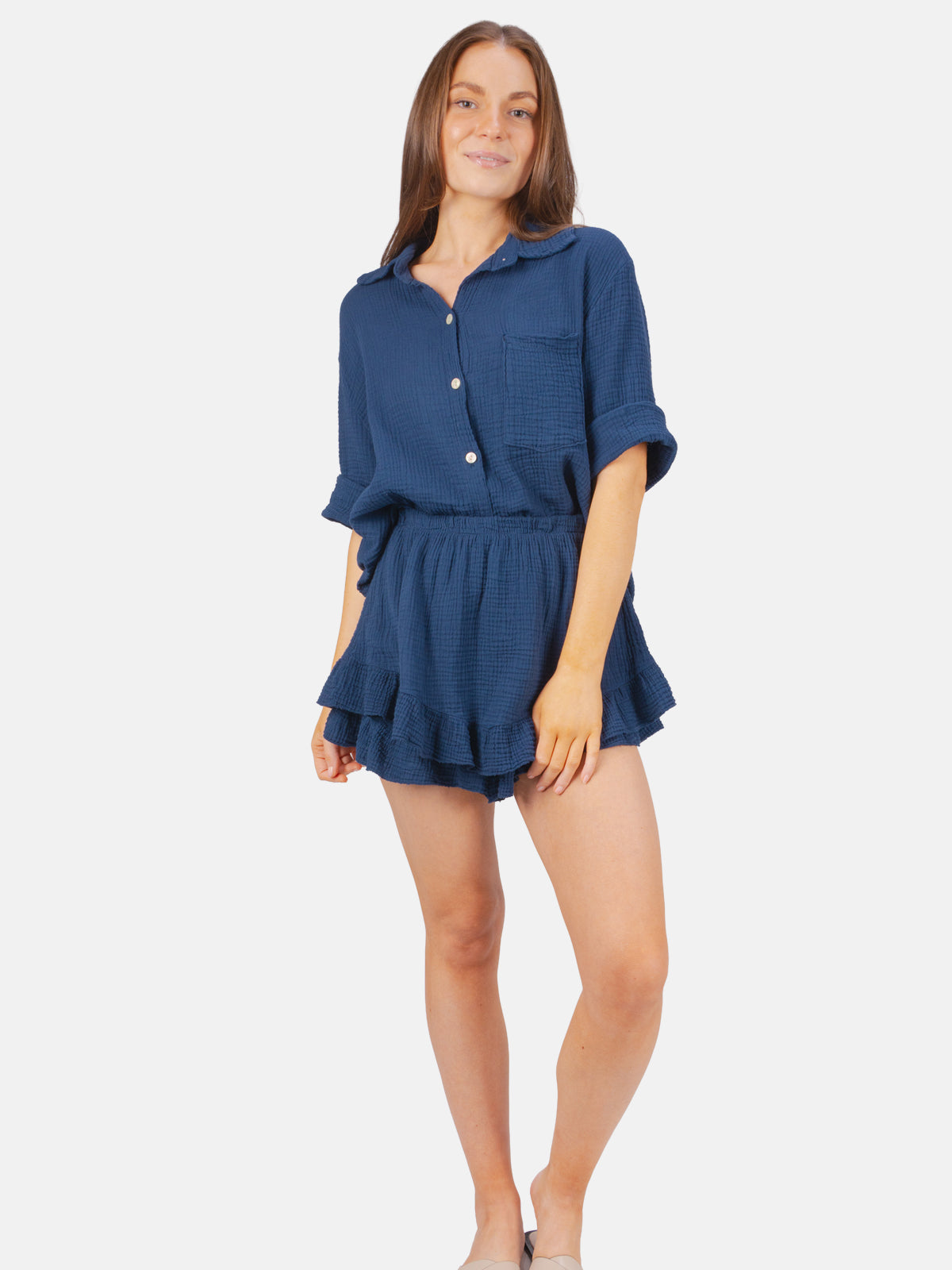 Kurzer Musselin Hosen Rock - Lorena