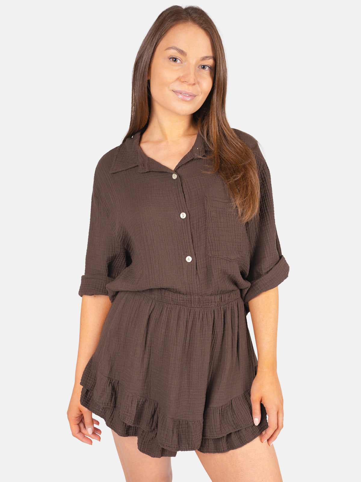 Kurzer Musselin Hosen Rock - Lorena