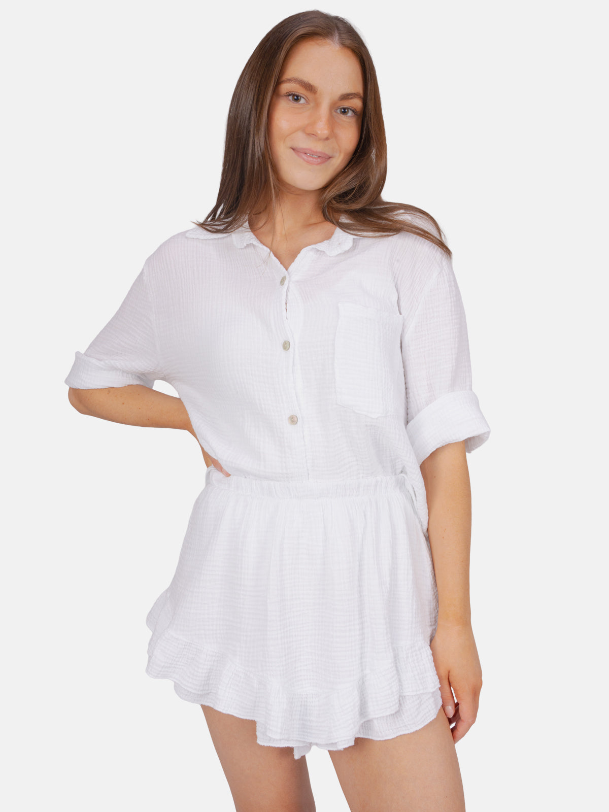 Kurzer Musselin Hosen Rock - Lorena