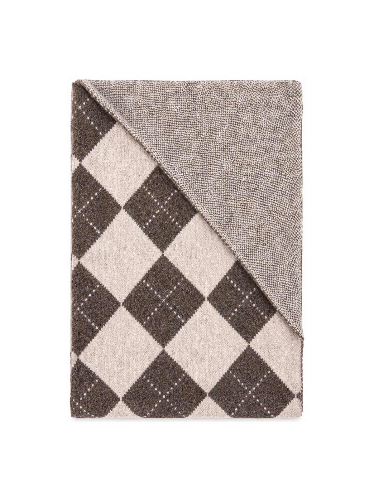 Schal Argyle Muster Winter Montana #Farbe_Coffee Sand