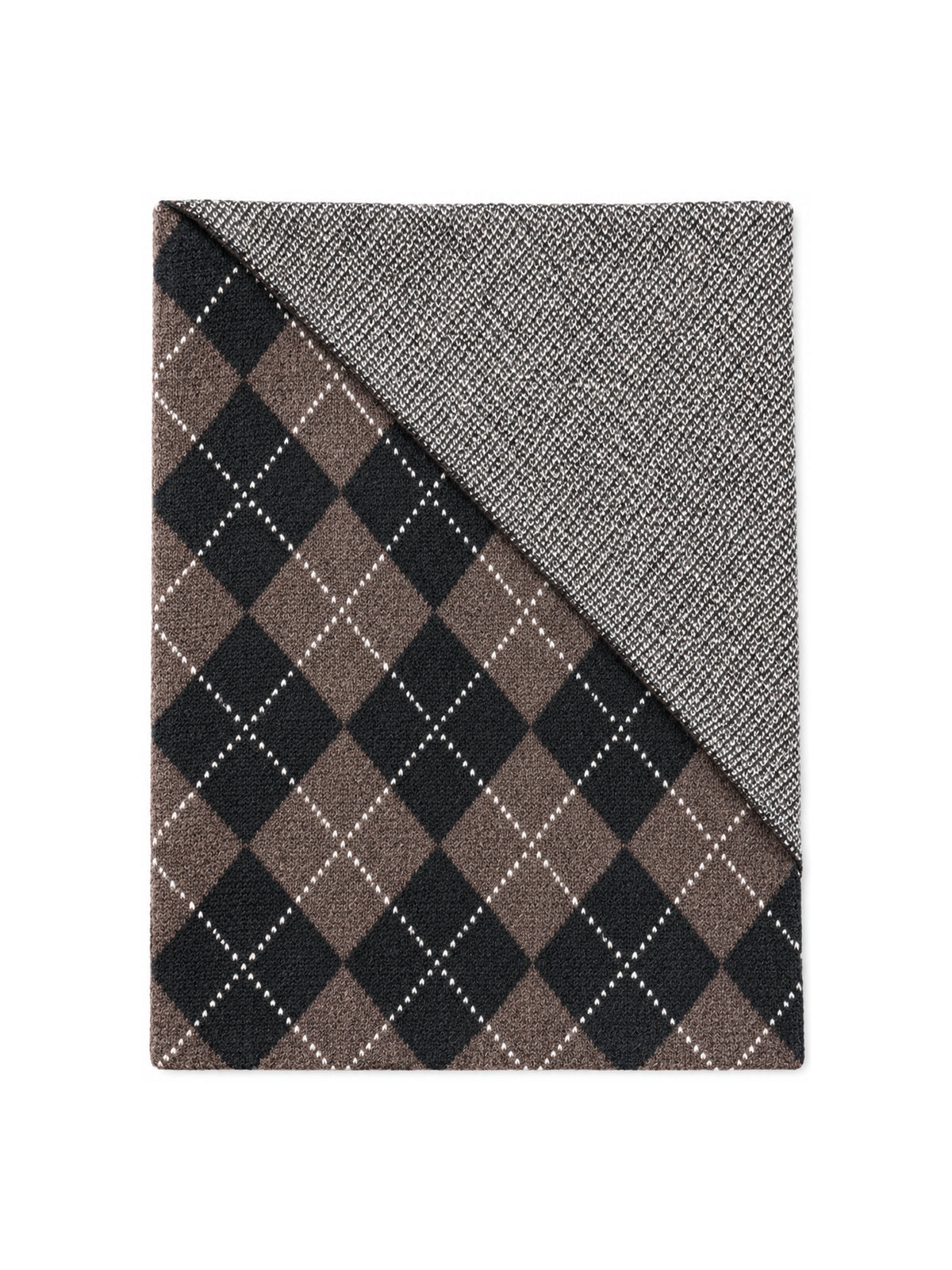 Schal Argyle Muster Winter Montana #Farbe_Coffee Schwarz