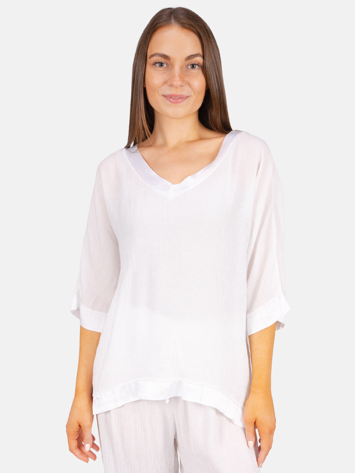 Crinkle Bluse halbarm - Stella