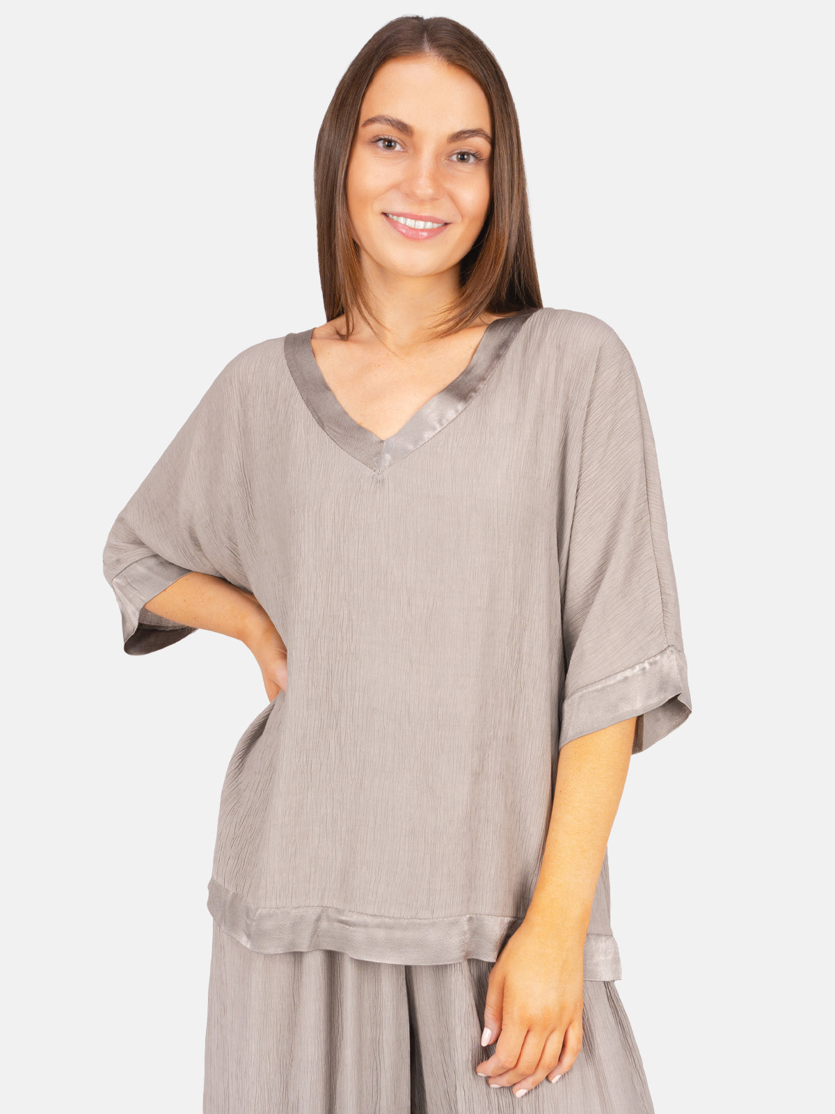 Crinkle Bluse halbarm - Stella