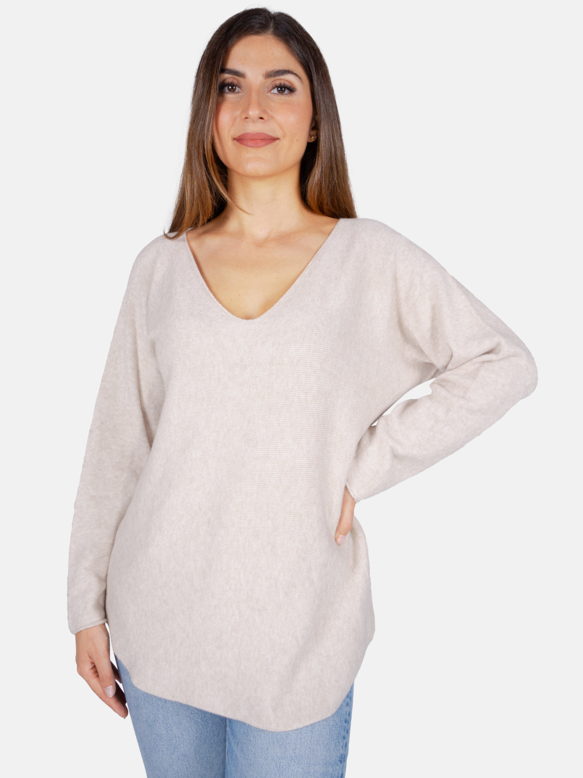 Pullover mit V-Ausschnitt - mehrere Farben - Lara