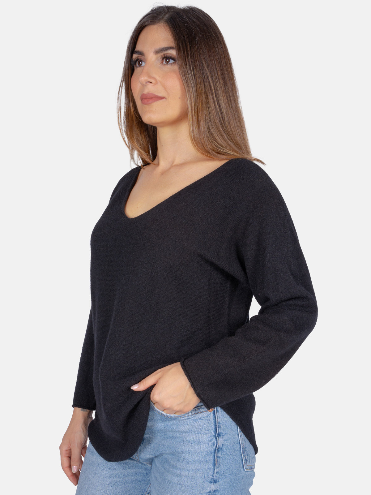 Pullover mit V-Ausschnitt - mehrere Farben - Lara