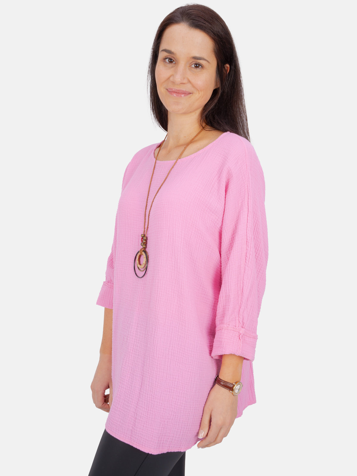 Musselin Bluse mit Kette - Valentina