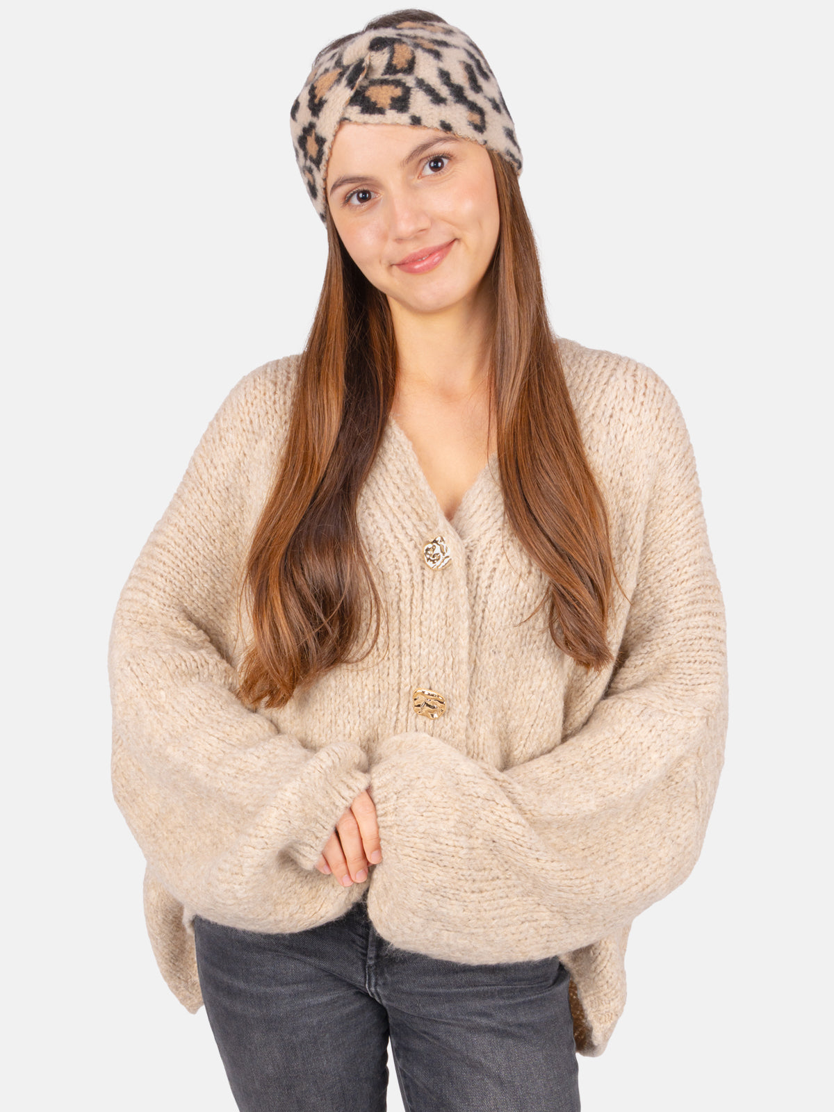 Damen Stirnband Leo Muster - Tanja