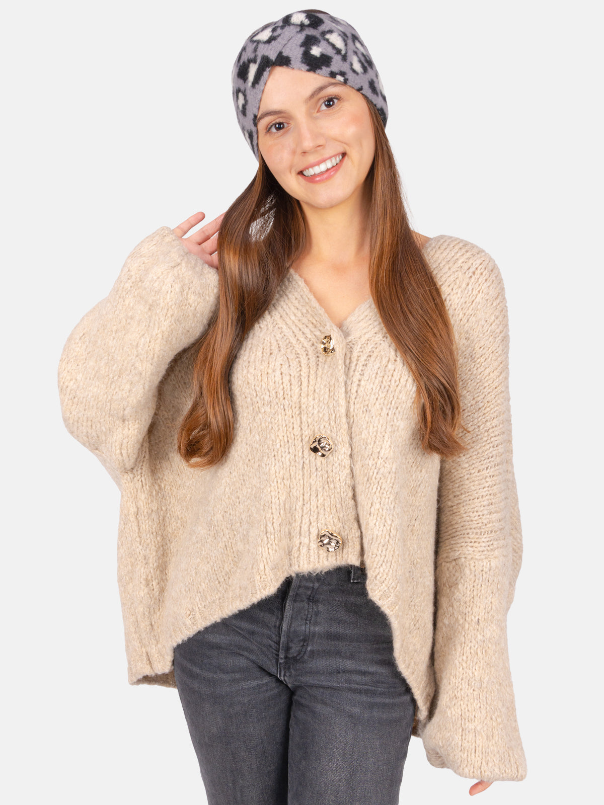 Damen Stirnband Leo Muster - Tanja